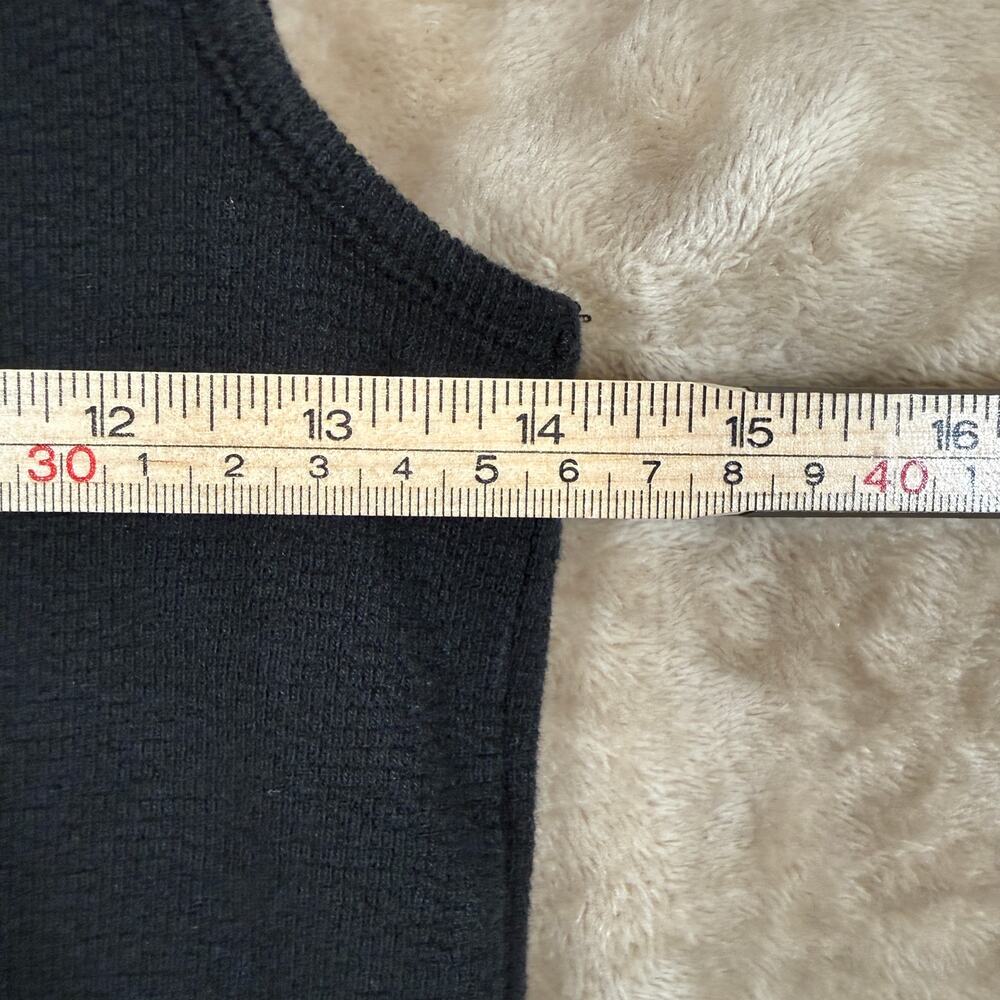 Madewell Black Tank Midi Dress XS Cotton Knit Casual Minimalist Basic - Picture 7 of 8